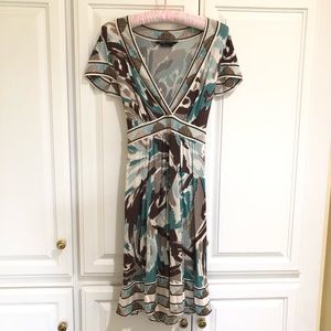 Impressionist print summer dress